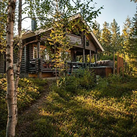 Log Otsonpesae With Lappish Hut Levi