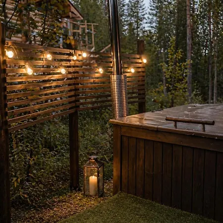 Log Otsonpesae With Lappish Hut *